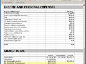Added Assets, Income/Expenses, for a Full Financial Statement