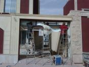 English: Insulation of Sectional Garage Door in new Villa, Riyadh,Saudi Arabia