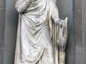 Statue of Dante Alighieri, at Palazzo degli Uffizi, Florence.