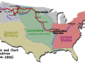 The route of the Lewis and Clark Expedition