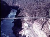 Sydney's Warragamba Dam Pedestrian Suspension Bridge 1974