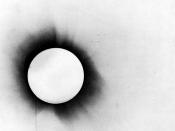 The original photograph of the 1919 eclipse which was claimed to confirm Einstein's theory of general relativity.