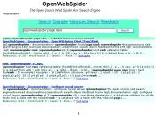 screenshot from a opensource search engine (openwebspider)