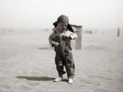 English: A farmer's son in Cimarron County, Oklahoma during the Dust Bowl era. Category:Farm Security Administration images