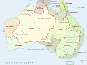 Map of the Aboriginal regions in Australia