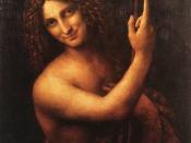 English: A painting created by Leonardo Da Vinci depicting St John the baptist