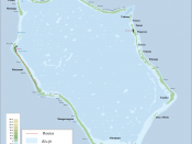 Carte de Penrhyn (Tongareva) - îles Cook/Map of Penrhyn (Tongareva) -Cook Islands