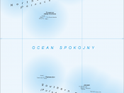 Map of the Cook Islands (labels in Polish)