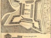 English: A period plan depicting Fort William Henry.