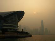 English: Air Pollution in Victoria Harbour in Hong Kong