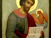 English: Saint Luke the Evangelist. Russian Eastern Orthodox icon from Russia. 18th century. Wood, tempera. Luke is the author of the Gospel of Luke and the Acts of the Apostles. He is considered one of the Four Evangelists.