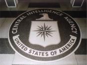 The -foot ( m) diameter granite CIA seal in the lobby of the original headquarters building.