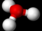 Ball and stick model of hydronium