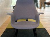 English: organic chair (highback version) by charles eames and eero saarinen (1940). produced by vitra since 2006. Deutsch: organic chair (highback-version) von charles eames und eero saarinen (1940). hergestellt bei vitra seit 2006.