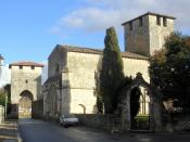 Français : Vianne, l'église et une des portes de la ville bastide (Lot-et-Garonne, France)
