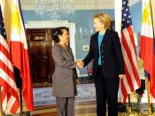 Secretary of State Hillary Clinton held a bilateral meeting with Philippine President Gloria Macapagal-Arroyo.
