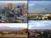 An image montage of the Las Vegas Metropolitan Area. From Top Left to Bottom Right: Las Vegas Strip City of Las Vegas North Las Vegas Henderson