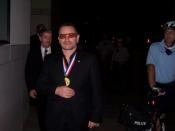 Bono at the National Constitution Center in Philadelphia, after accepting the Liberty Medal on September 27, 2007