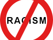 English: No racism Lietuvių: Ne rasizmui