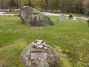 English: Jackson Pollock and Lee Krasner stones in Green River Cemetery in Springs, New York.