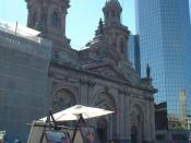 Santiago's Metropolitan Cathedral in the city's central square.