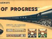 Victorian Railways promotional poster advertising the new Spirit of Progress service.