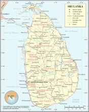 An enlargeable map of the Democratic Socialist Republic of Sri Lanka