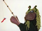 English: A troll sockpuppet to illustrate the concept 