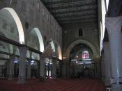 Interior of the Al Aqsa mosque on Haram al Sharif (Temple Mount) in Jerusalem.