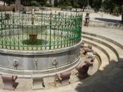 Washing station on the Temple Mount, Jerusalem, Israel.