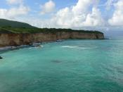 Sea Cliff on Caribbean coast near El Quemaíto, Barahona Province, Dominican Republic.