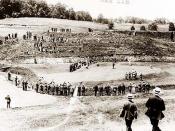 Spectators watch golf match at Columbia Country Club, Washington, D.C. area 1910-20.