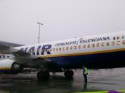 Français : Vue d'un avion Ryanair à l'aéroport de Bruxelles-Sud