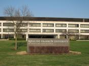 Building of the Rosalind Franklin University of Medicine and Science, on Green Bay Road, North Chicago, IL. The namesake is Rosalind Franklin of DNA crystallography fame.