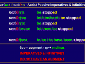 English: Greek Aorist Passive Imperative and Infinitive of pauo