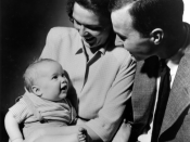 George and Barbara Bush with their first born child George W. Bush, while Bush was a student at Yale