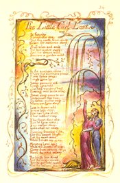 William Blake's original plate for The Little Girl Lost.