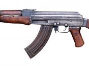 The AK-47 was first adopted in 1949 by the Soviet Army. It fires the 7.62x39mm M43 round.