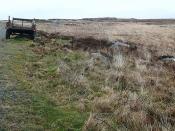 English: Near Loch Nuala A track leads across the blanket bog to some turf cutting areas.