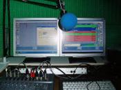 English: Picture of Penistone FM Studio in Internet Radio Configuration
