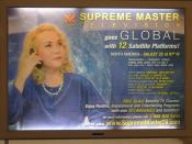 Supreme Master Television advertisement in SFO near baggage claim