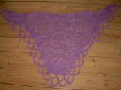 English: Knitted shawl Dansk: Strikket sjal