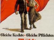 Gleiche Rechte Gleiche Pflichten. German social democrat party election poster 1919.