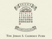 Bookplate for Brown University Library books purchased by the Josiah S. Carberry Fund