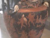 Rape of Persephone. Side A of the “Persephone krater”, an Apulian red-figure volute-krater, ca. 340 BC.