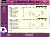 English: Screenshot of match statistics on WebSite Perfect Line-Up Français : Capture d'écran de statistiques de match sur le site web Perfect Line-Up