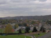 English: View of Beaver Falls, , , from Northwood Hall at .