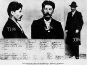 Stalin's Mug Shot The information card on Joseph Stalin, from the files of the Tsarist secret police in St. Petersburg this document shows that Stalin was being searched by the secret police in Russia since early 1900's (created probably 1902 to 1910)