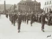 Major William Colby & the Norwegian Special Operations Group parading in Trondheim (1945)