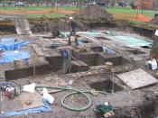 English: Excavations at the Edgewater Park Site, Coralville Iowa, 2004